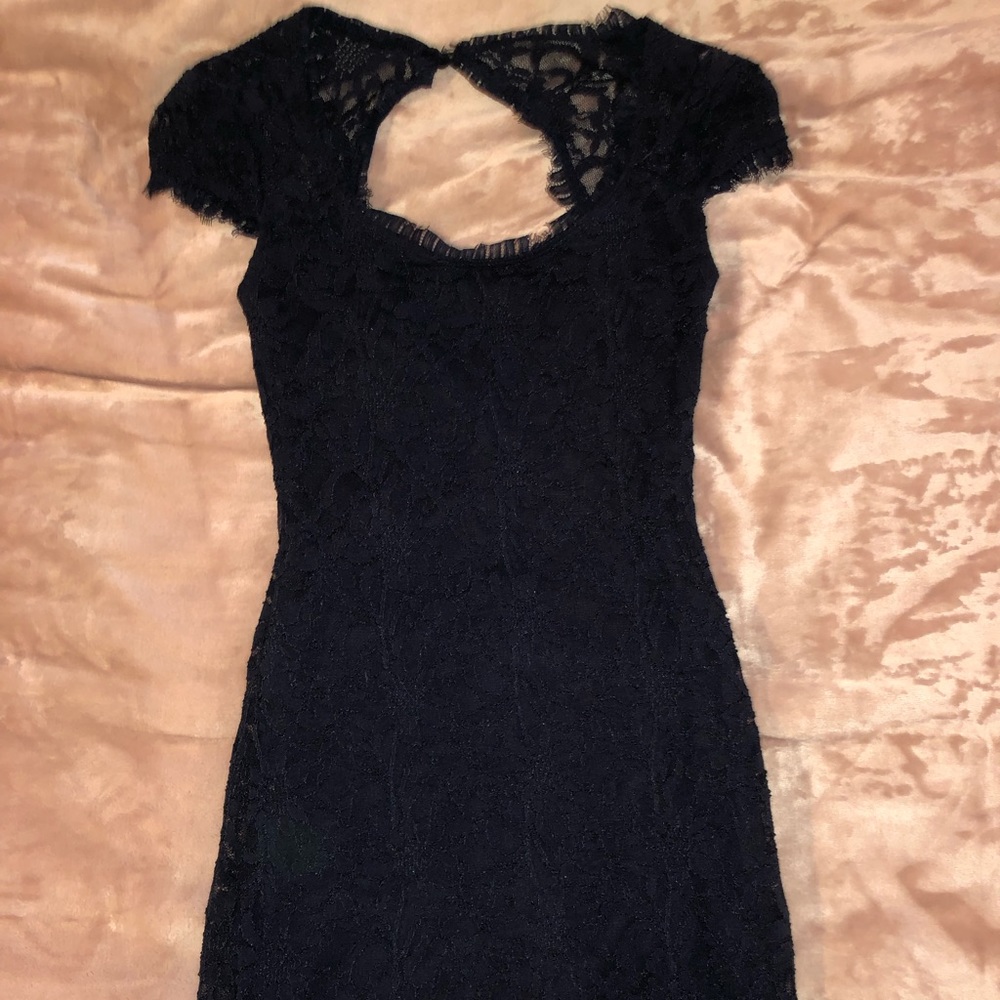 Blue lace dress